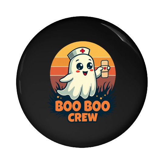 Halloween Boo Boo Crew Cute Ghost Nurse Doctor Pin Buttons