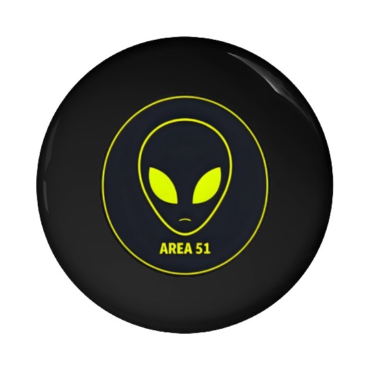 Area 51 Alien Logo Pin Buttons