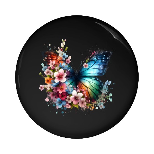 Colorful Butterfly Blossom Fusion Pin Buttons