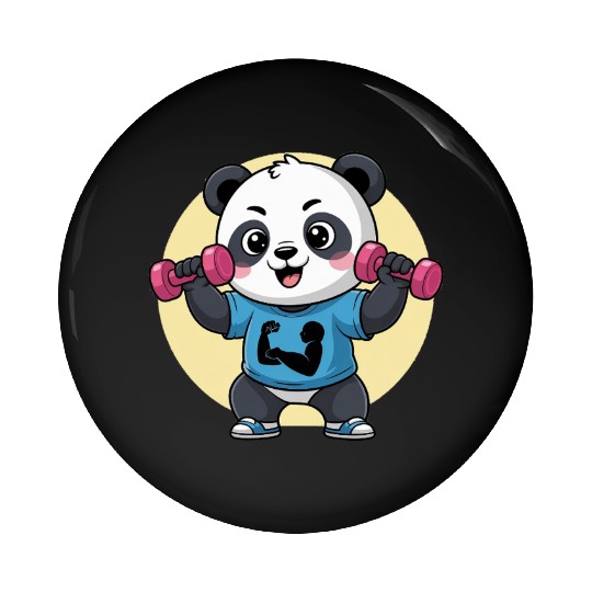 Panda Gym Workout Pin Buttons