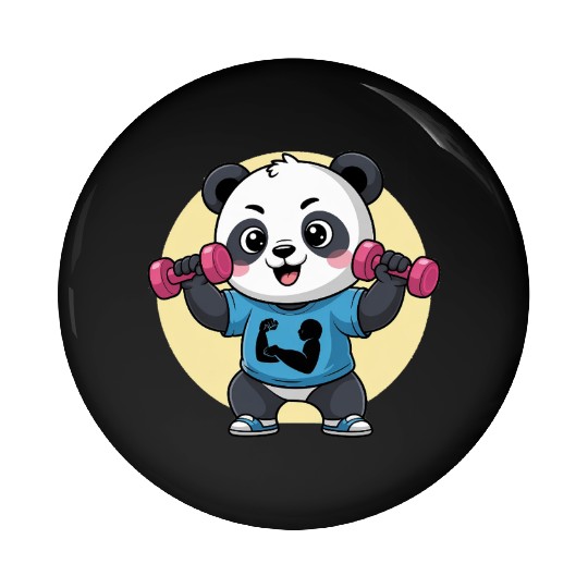 Panda Gym Workout Pin Buttons