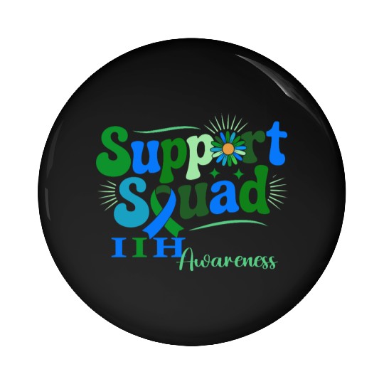 Support Squad IIH Awareness Design Pin Buttons
