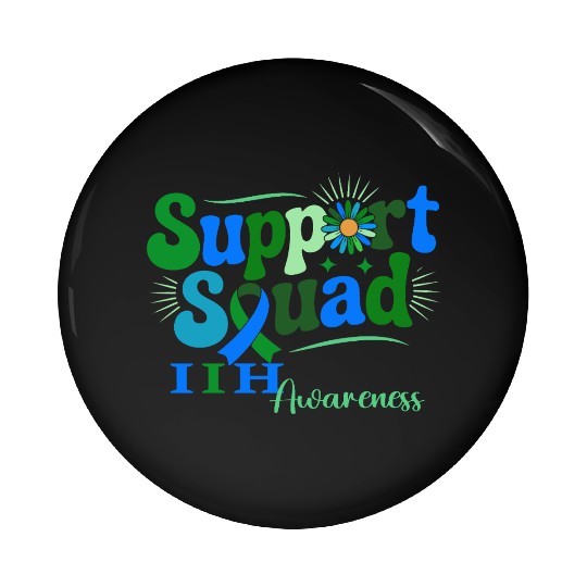 Support Squad IIH Awareness Design Pin Buttons