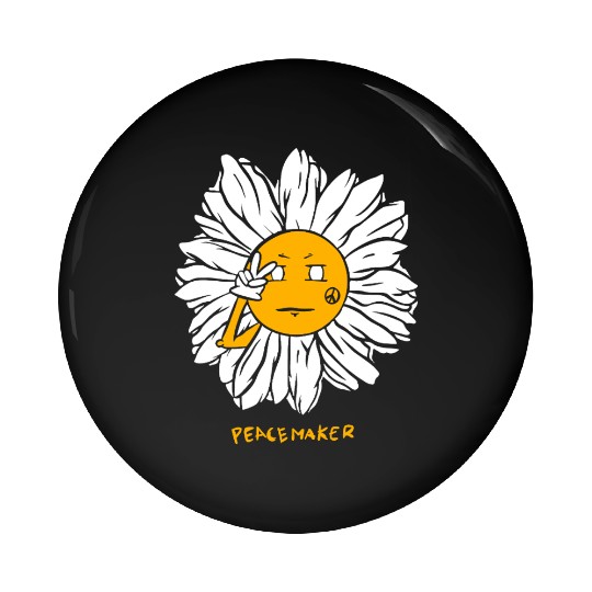 Peaceful Daisy Sunflowers Design Pin Buttons