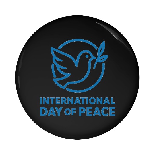 Peace Dove with Olive Branch Illustration Pin Buttons