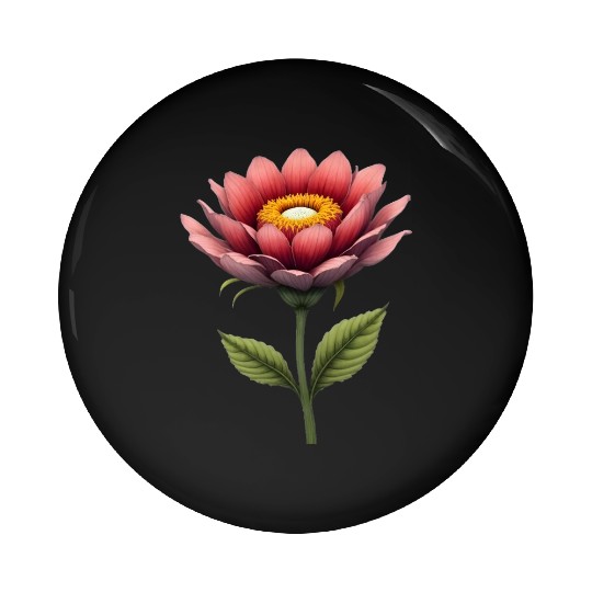 Elegant Pink Lotus Blossom Design Pin Buttons