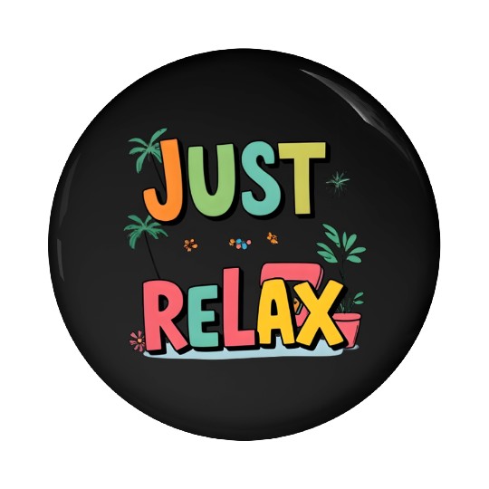 Colorful Relaxed Typography Design Pin Buttons