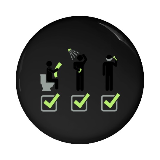 Shit Shower Shave Pin Buttons