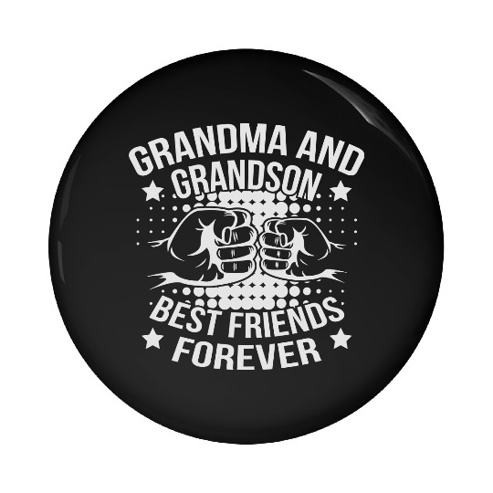 Grandma And Grandson Best Friends Pin Buttons