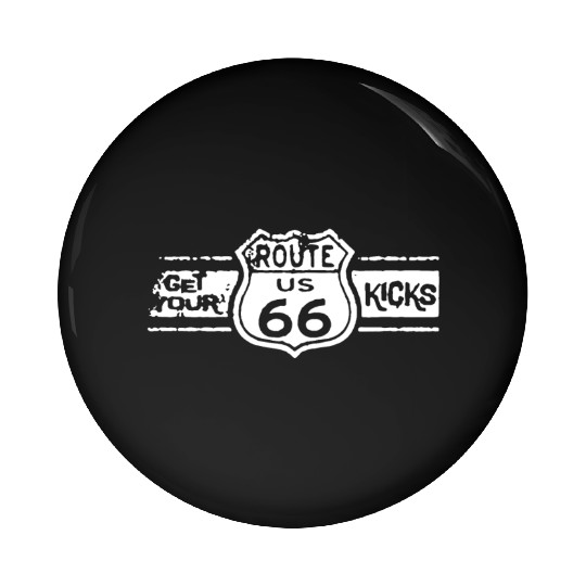 Get Your Kicks Route 66 Mechanics Work Classic Car Pin Buttons