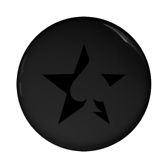POKER SPADE STAR Pin Buttons