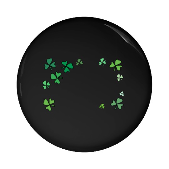 Dark green shamrocks, St Patrick's Pin Buttons