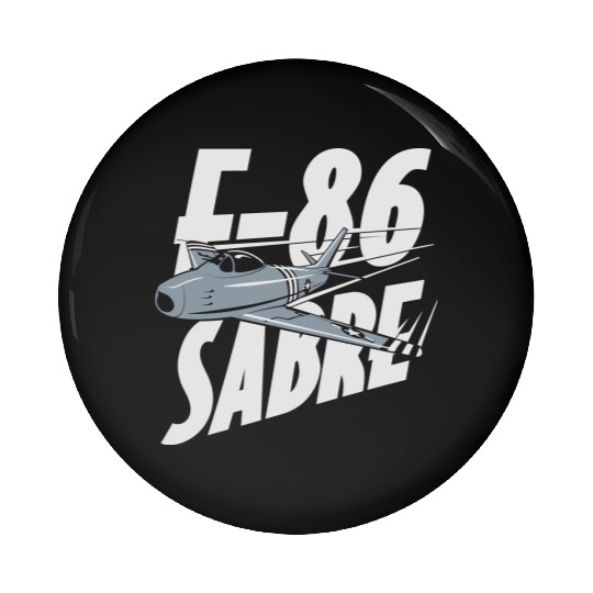 F-86 Sabre (Black, Metallic) Pin Buttons