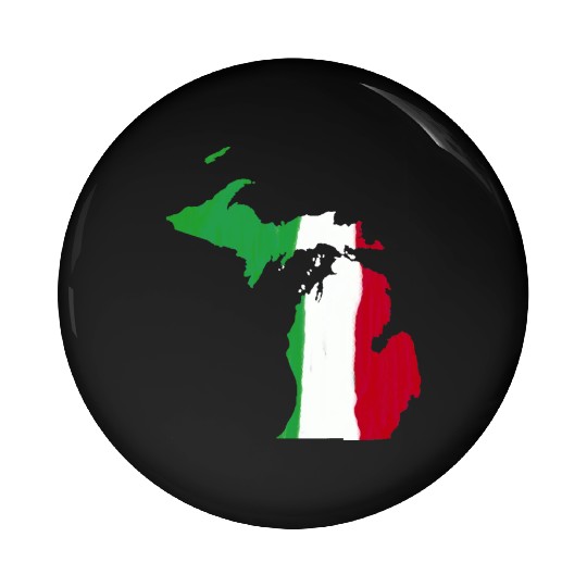 Michigan Italian Italy Flag Pride Pin Buttons