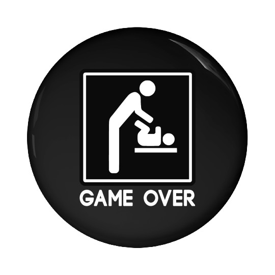 Game Over New Baby for Parent Dad Pin Buttons