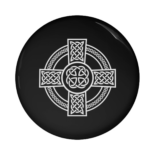 Celtic Cross Ireland Intricate Knotwork Design Pin Buttons