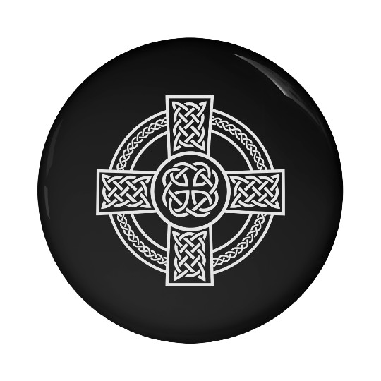 Celtic Cross Ireland Intricate Knotwork Design Pin Buttons