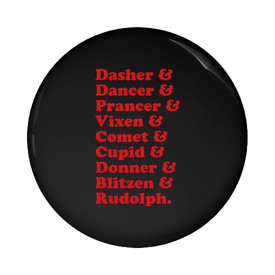 Reindeer Names Pin Buttons