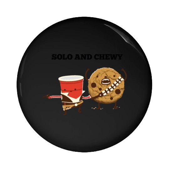 Funny star wars han solo and chewbacca Pin Buttons