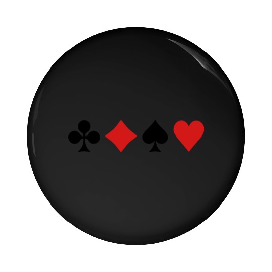 Playing Card Suits Pin Buttons