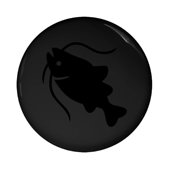Catfish Silhouette Pin Buttons