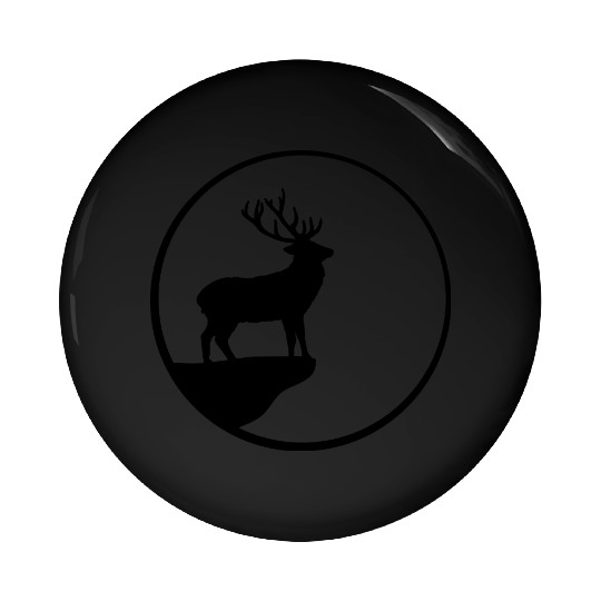 Black deer cliff moon sun rock night weir wolf cir Pin Buttons