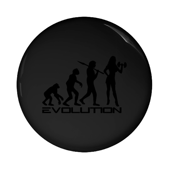 evolution sexy woman female hot gym muscle strong Pin Buttons