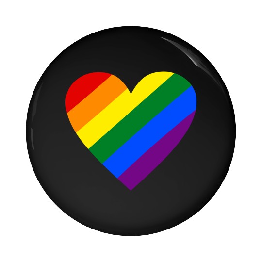 Rainbow Heart Pin Buttons
