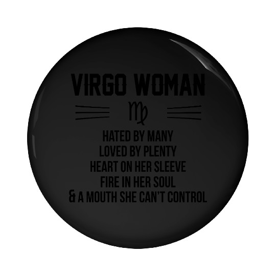 Virgo Woman Pin Buttons