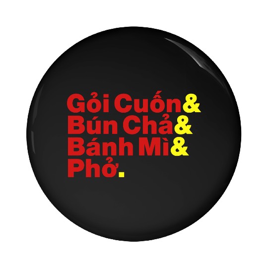 Vietnamese / Vietnam Street Food Pin Buttons