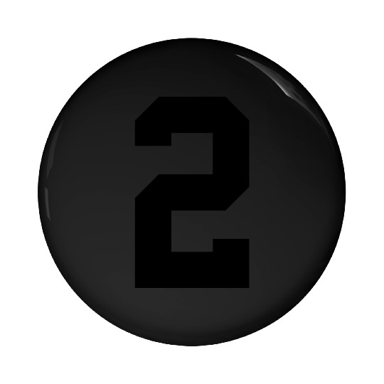 number 2 solid Pin Buttons