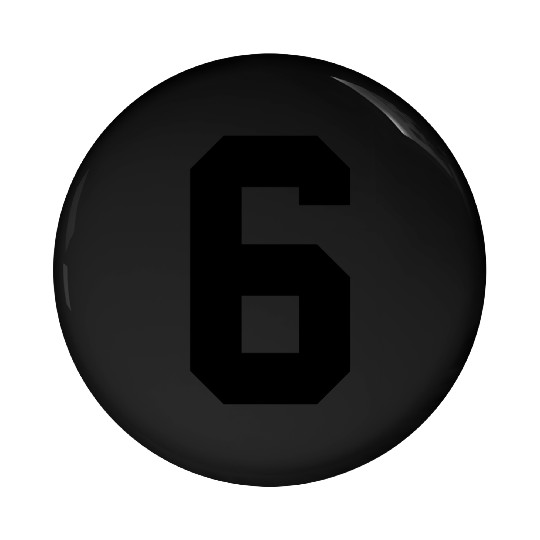 numbe 6 solid Pin Buttons