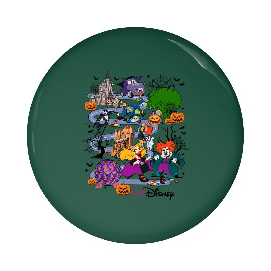 Disneyland Halloween Half Marathon Weekend 2024 Pin Buttons, Haunted Mansion Runners
