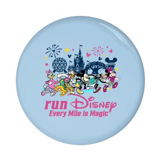 Mickey and Friends Run Disney Pin Buttons, Disney World runDisney 2024 Pin Buttons