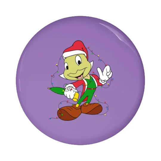 Disney Jiminy Cricket Pinocchio Santa Christmas Lights Pin Buttons