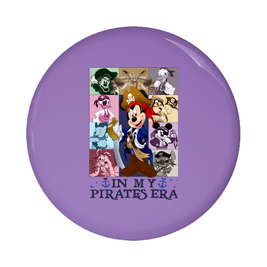 In my Pirates Era Pin Buttons, Mickey and Friends Pirates Era Pin Buttons, Disney Family Cruise 2024