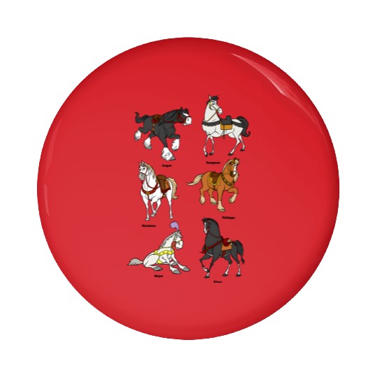 Princess Horses Pin Buttons, Disney Princess Pin Buttons