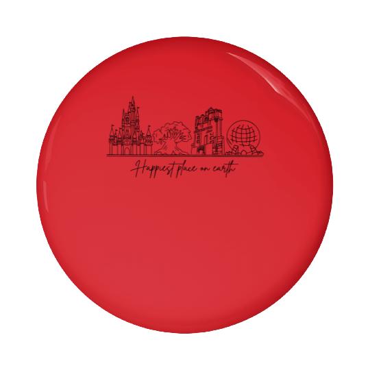 Retro Disneyland Happiest Place On Earth Pin Buttons, Vintage Disney Castle Pin Buttons