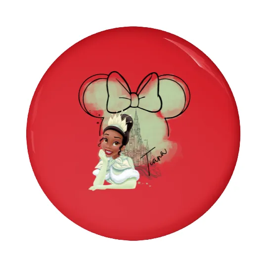 Disney Princess Tiana Castle Pin Buttons, Tiana Princess Pin Buttons