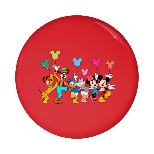 Disney Mickey And Friends Pin Buttons, Mickey Friends Pin Buttons, Disney Balloon Pin Buttons