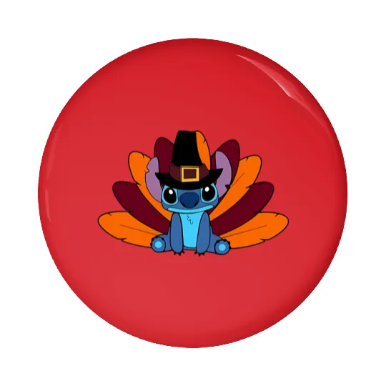 Disney Thanksgiving Turkey Stitch, Disney Stitch Pin Buttons