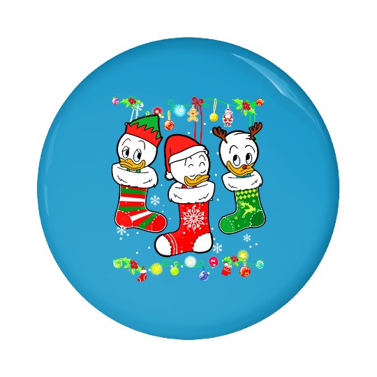 Disney DuckTales Huey, Louie, Dewey Christmas Socks Lights Pin Buttons