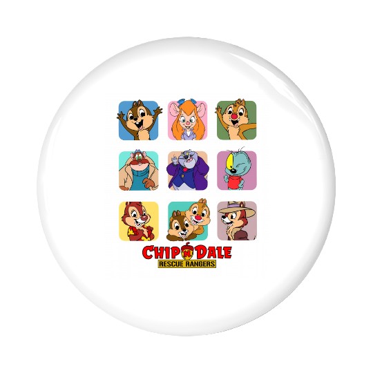 Disney Chip and Dale Rescue Rangers  Pin Buttons, Disney Portrait