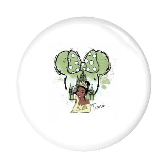 Princess Tiana Pin Buttons, Disney Tiana Princess Pin Buttons, Disney Princess Pin Buttons, Tiana Pin Buttons, Disney Girl Pin Buttons