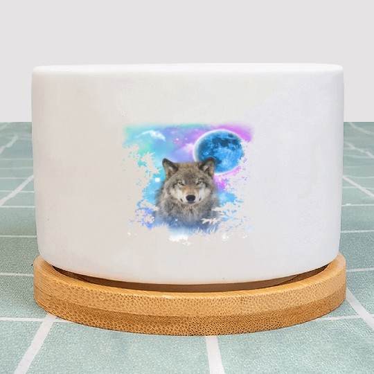 Timber Wolf MidNight Forest Plant Pots