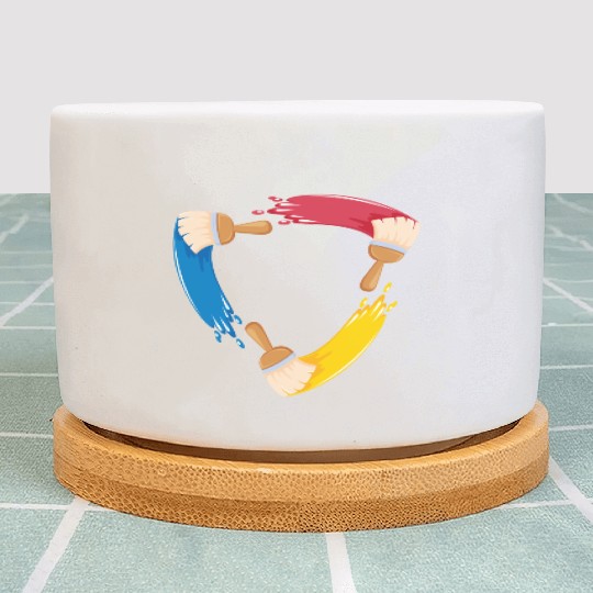 Painting brushes art Plant Pots