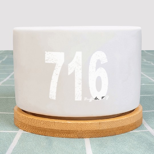 Vintage Buffalo Area Code 716 Plant Pots