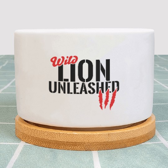 wild lion unleashed Plant Pots