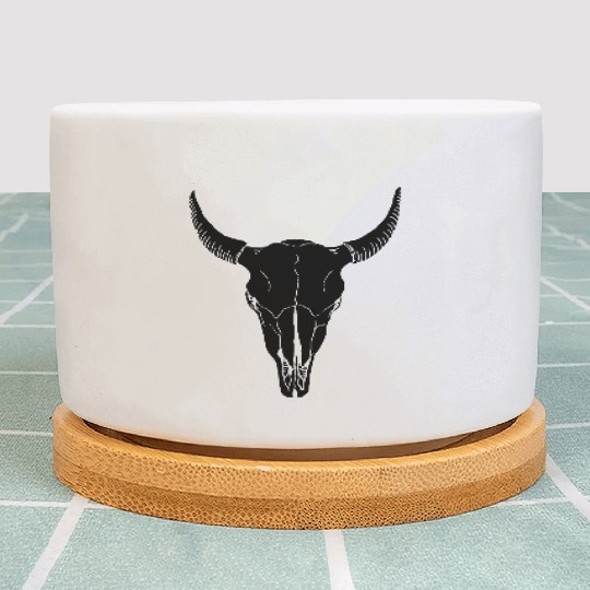 buffalo skull Plant Pots