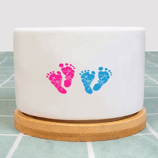 Twin Baby Feet - Pregnancy - Maternity - Mom to be Plant Pots